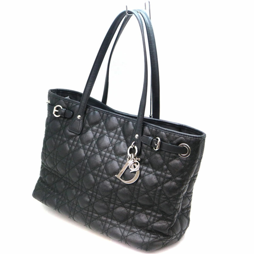 CDIOR Cannage Tote Bag Leather Black